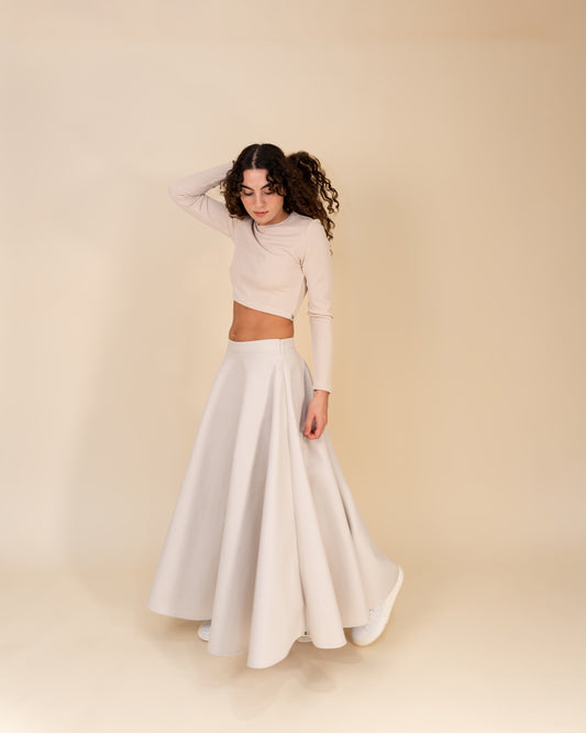 Wool Cloche Long Skirt