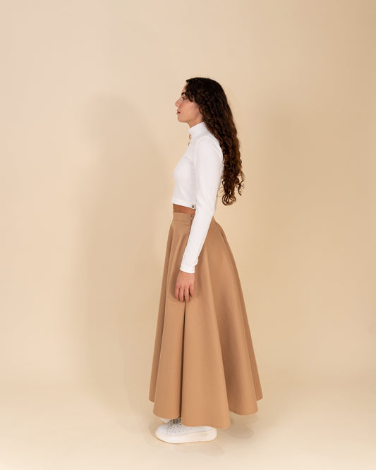 Wool Cloche Long Skirt