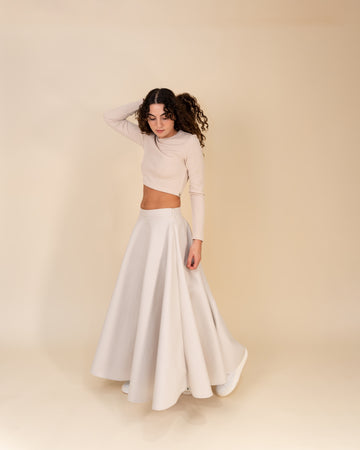 Wool Cloche Long Skirt