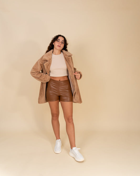 Vegan Leather Shorts