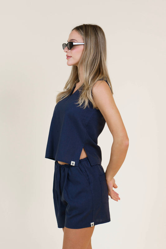 Linen V Top