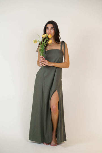 Linen Maxi Dress